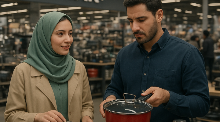 بهترین جنس قابلمه چیست؟ مقایسه کامل قابلمه گرانیتی، چدنی، استیل و تفلون
