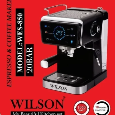 اسپرسوساز لمسی ویلسون (Wilson) مدل 850 – دستگاه قهوه‌ساز حرفه‌ای با کیفیت ساخت بالا و پنل دیجیتال