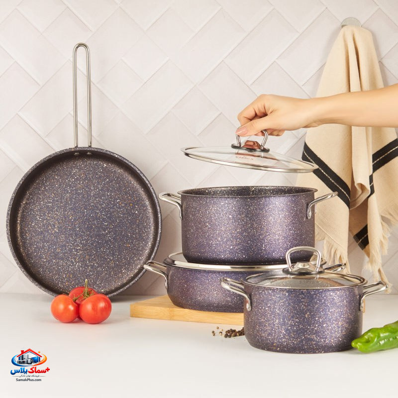 سرویس قابلمه 7 پارچه برند کاراجا ترکیه ایی اصل -نوک مدادی