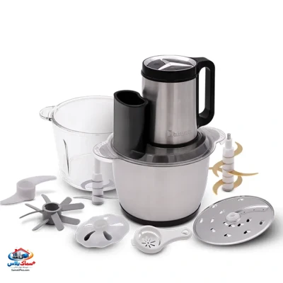 خرید خردکن رنده‌دار دانمور مدل 1011 | خردکن چندکاره با رنده استیل، 6 تیغه طلایی و همزن