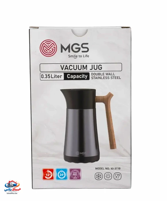 فلاسک ام جی اس مدل VJ-3110 ظرفیت 350 میلی‌لیتر | فلاسک استیل دوجداره مناسب سفر، محل کار و کمپینگ