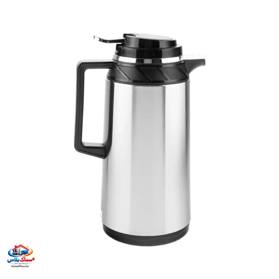 فلاسک ام جی اس مدل FS10111 ظرفیت 1.3 لیتر | فلاسک شیشه‌ای با عایق حرارتی شیشه سفید، مناسب سفر، کمپینگ و استفاده روزانه