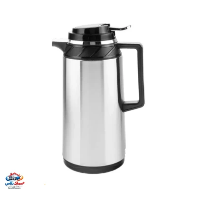 فلاسک ام جی اس مدل FS10111 ظرفیت 1.3 لیتر | فلاسک شیشه‌ای با عایق حرارتی شیشه سفید، مناسب سفر، کمپینگ و استفاده روزانه