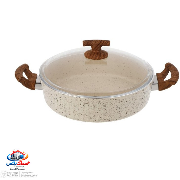 سرویس قابلمه  11 پارچه گرانیتی چدن و آلمینیوم  مدل السا برند اویز pmd- رنگ کرم